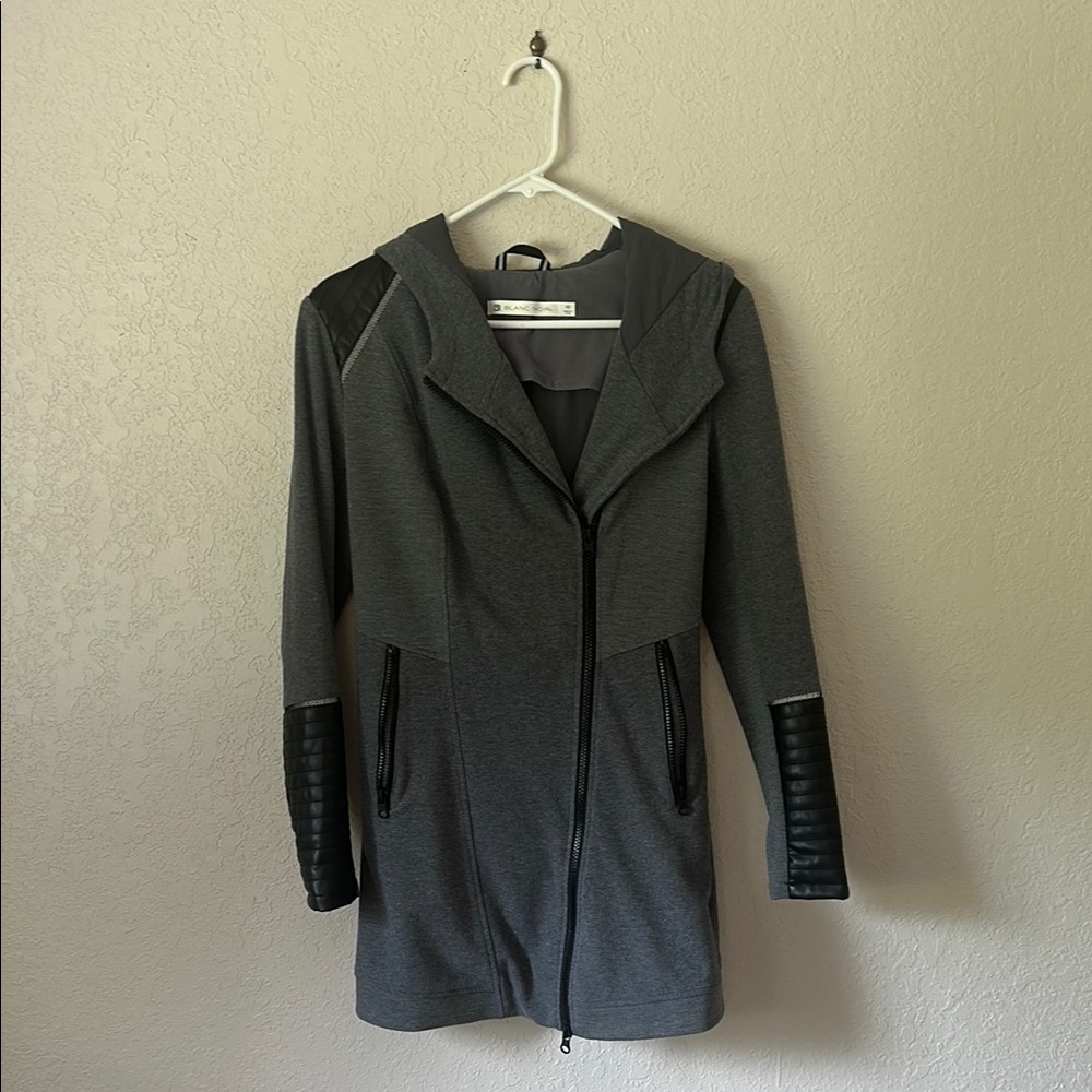 Blanc Noir Gray Utility Jacket with Black Accents
